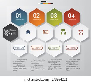 Design clean number banners template/graphic or website layout. Vector.