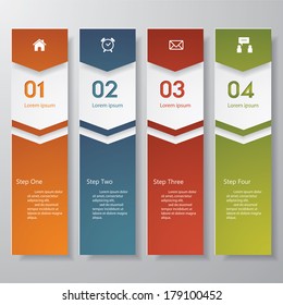 Design clean number banners template/graphic or website layout. Vector.