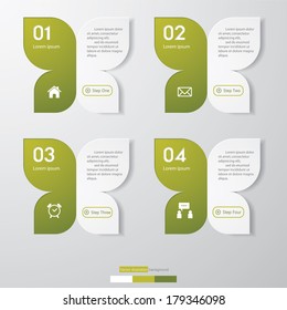 Design clean number banners template/graphic or website layout. Vector.