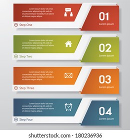 Design clean number banners template/graphic or website layout. Vector.