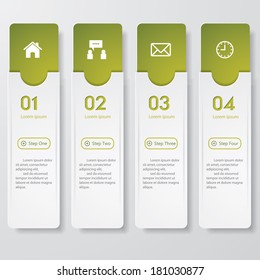 Design clean number banners template/graphic or website layout. Vector.