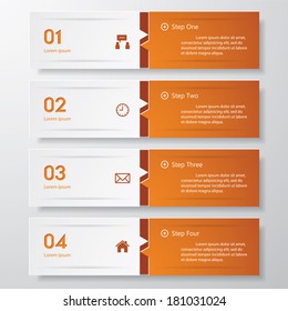 Design clean number banners template/graphic or website layout. Vector.