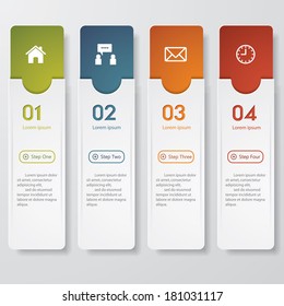 Design clean number banners template/graphic or website layout. Vector.