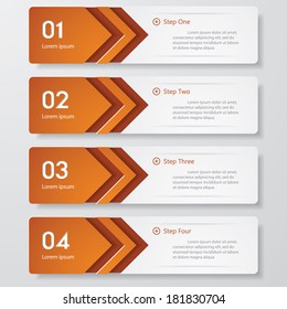 Design clean number banners template/graphic or website layout. Vector.