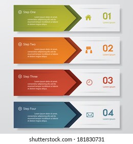 Design clean number banners template/graphic or website layout. Vector.