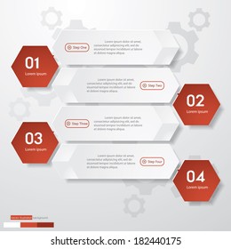 Design clean number banners template/graphic or website layout. Vector.