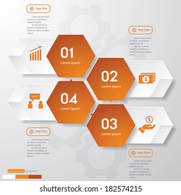 Design clean number banners template/graphic or website layout. Vector.