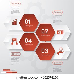 Design clean number banners template/graphic or website layout. Vector.