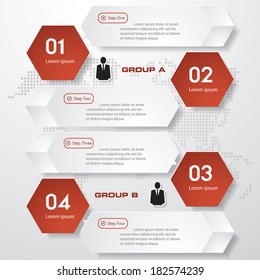 Design clean number banners template/graphic or website layout. Vector.