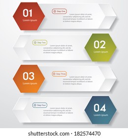 Design clean number banners template/graphic or website layout. Vector.