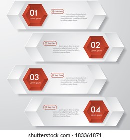 Design clean number banners template/graphic or website layout. Vector.