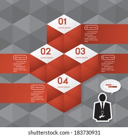 Design clean number banners template/graphic or website layout. Vector.