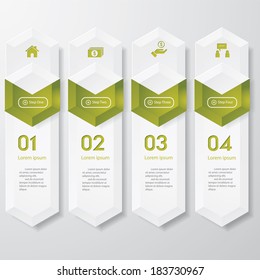 Design clean number banners template/graphic or website layout. Vector.