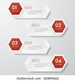 Design clean number banners template/graphic or website layout. Vector.