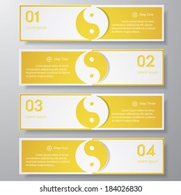 Design clean number banners template/graphic or website layout. Vector.