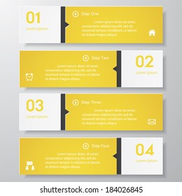 Design clean number banners template/graphic or website layout. Vector.