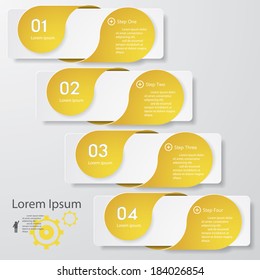 Design clean number banners template/graphic or website layout. Vector.