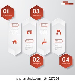 Design clean number banners template/graphic or website layout. Vector.