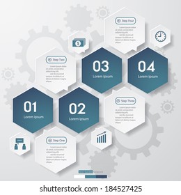 Design clean number banners template/graphic or website layout. Vector.