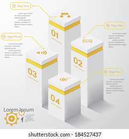 Design clean number banners template/graphic or website layout. Vector.
