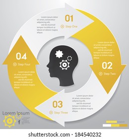 Design clean number banners template/graphic or website layout. Vector.