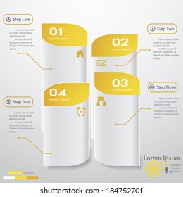 Design clean number banners template/graphic or website layout. Vector.