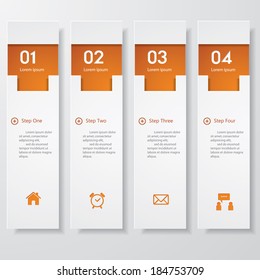 Design clean number banners template/graphic or website layout. Vector.