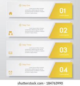 Design clean number banners template/graphic or website layout. Vector.