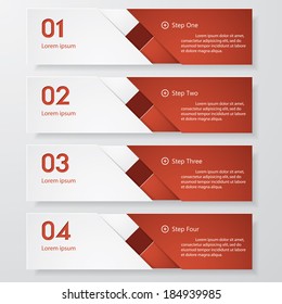 Design clean number banners template/graphic or website layout. Vector.