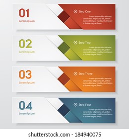 Design clean number banners template/graphic or website layout. Vector.