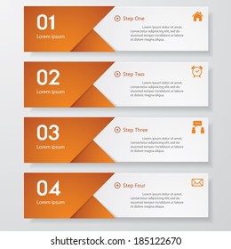 Design clean number banners template/graphic or website layout. Vector.