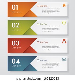 Design clean number banners template/graphic or website layout. Vector.
