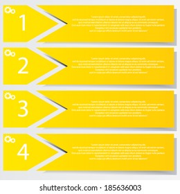Design clean number banners template/graphic or website layout. Vector.