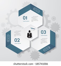 Design clean number banners template/graphic or website layout. Vector.