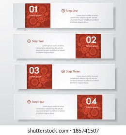 Design clean number banners template/graphic or website layout. Vector.