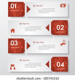 Design clean number banners template/graphic or website layout. Vector.