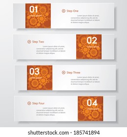 Design clean number banners template/graphic or website layout. Vector.
