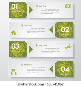 Design clean number banners template/graphic or website layout. Vector.
