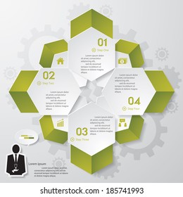 Design clean number banners template/graphic or website layout. Vector.