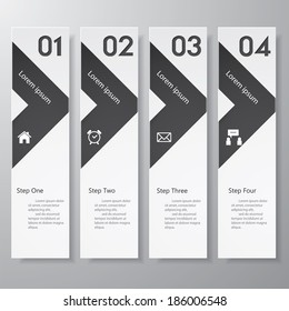 Design clean number banners template/graphic or website layout. Vector.