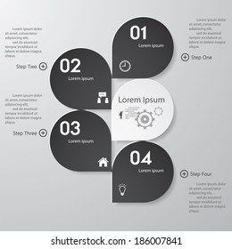 Design clean number banners template/graphic or website layout. Vector.