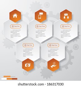 Design clean number banners template/graphic or website layout. Vector.