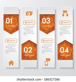 Design clean number banners template/graphic or website layout. Vector.