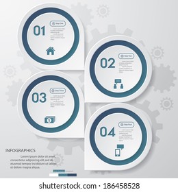 Design clean number banners template/graphic or website layout. Vector.