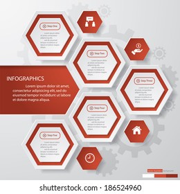Design clean number banners template/graphic or website layout. Vector.