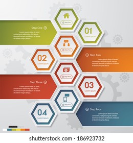 Design clean number banners template/graphic or website layout. Vector.