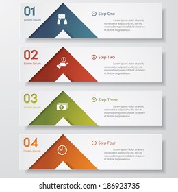 Design clean number banners template/graphic or website layout. Vector.