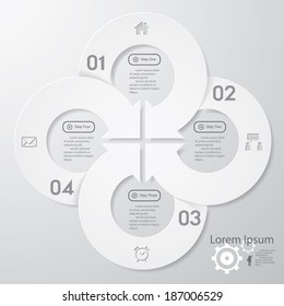 Design clean number banners template/graphic or website layout. Vector.