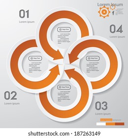 Design clean number banners template/graphic or website layout. Vector.