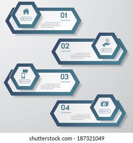 Design clean number banners template/graphic or website layout. Vector.